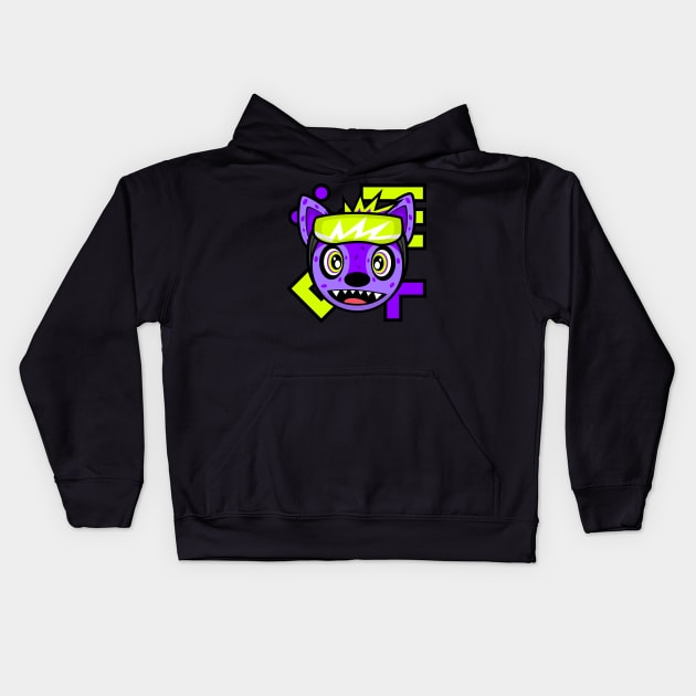 VERSA SYMBOLS HYPER HYENA Kids Hoodie by MOULE